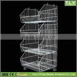 SSW-CM-601 Custom Iron Supermarket Basket Shelf / Iron Store Basket Shelf Manufacturer thumbnail-3