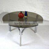Hot Sell Steel Base Glass Coffee Table