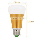 10W Color Changing Dimmable E27 Base 85-265V 900LM Cool White RGBW LED Bulb With Remote Control thumbnail-2