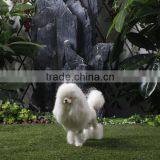 Faux Fur Artificial Puppy Dog Poodle Figurine thumbnail-1