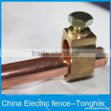 Copper coated electric fence grounding rods with connector for electric fencing earth rod