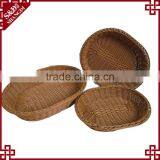 S&D The Cheap Rattan Handmade Laxury Oval Wicker Empty Fruit Basket , Wooden Fruit Crates for Sale thumbnail-3