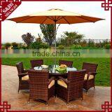 Luxury Rattan Garden Patio Dining Table Sets With 6 Chairs