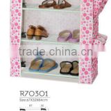 4 tier non-woven shoe rack