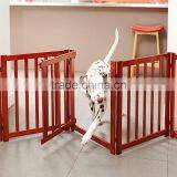 Unique Design Dog Fence 3 Panels Wooden Pet Gate With a Door thumbnail-2