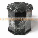 NATURAL STONE BLACK ZEBRA MARBLE URNS thumbnail-3