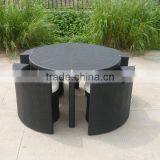 Outdoor Garden Furniture Round Wicker Table thumbnail-3