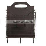 Vintage Wall Mounted Rustic Metal Wire Magazine Storage thumbnail-1