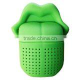 FDA Silicone Big Tongue Shape Tea Filters Strainers thumbnail-2