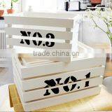 Custom white wash wooden crate for fruit and vegetable