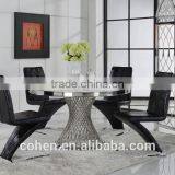 2016 Cohen Latest Modern Design Marble Top Round Dining Table/stainless Steel Dining Table and Chairs for Dining Room Furniture thumbnail-2