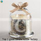 Circle Top Decor Glass Dome Cloche Candle From Gold Factory Yufeng Craft thumbnail-4