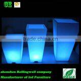 LED Large Garden Flower Pots Blue /led Plastic Small Cube Led Flower Pot Indoor Flower Pot thumbnail-4