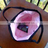 2015 Hot Sale Fashion Calico Cotton Shopping Tote Bags With Inner Pocket and Button Closure thumbnail-4