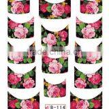French Half Watermark Fiower Painting Nails Stick ,DIY Fashion Nail Art thumbnail-3