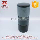 Wholesale Ceramic Black Tableware Stackable Mug Set With Rack thumbnail-6