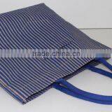 Eco-friendly Reusable Bag Women Grocery Shopping Tote Bag With Handles Large Jute Burlap Bag With Cotton Handles thumbnail-3