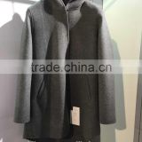 Ladies handle dark Grey 100% Wool coat for Sring and Fall