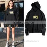 Newest Design Blackl Printing Long Sleeve Pullover Hoody for Women thumbnail-3