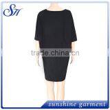 92%Polyester 8%Spandex Loose T-shirt Solid Color Plus Size T-shirt thumbnail-2