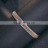 Fashion Design 925 Sterling Silver Knit Bangle Bracelets thumbnail-2