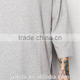 Oversized Longline 3/4 Sleeves 100% Cotton Men T-shirt China Factory Wholesale thumbnail-3