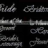 Mother of the Groom Clear Rhinestone Iron on Hotfix Transfer Bling DIY thumbnail-2