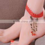Unique Tree Branch Design Lace Footwear Jewelry, Sex Red Bride Weeding Jewelry, Fashion Custome Jewelry 2016 thumbnail-1