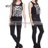 Women Double Zipper Military Cargo Legging Super Stretch Pant thumbnail-2