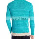 Men Light Blue Sweater Snowman Couple Pattern Ugly Christmas Sweater thumbnail-2