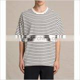 Design Your Own Logo Elbow Sleeve Cotton Striped T Shirt Men thumbnail-1