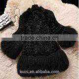 New Real Rabbit Fur Coat 2016 Fashion Autumn Winter Women Fur Coat Jackets Slim Medium Tassel Fur Coat thumbnail-3