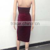 Runwaylover 050 Ladies 2017 Sexy Sleeveless Strapless Evening Dress thumbnail-4