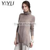 Custom Cashmere Sweater Lady Turtleneck Long Pattern Cable Knit Pullover thumbnail-1