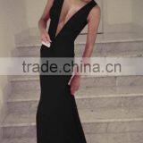 2016 Wholesale Price Fashion Red Night Evening Dress Sleeveless Long Maxi Lady Spring Summer thumbnail-6