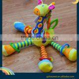 Lovely Giraffe Bell Insert Baby Educational Plush Toys Baby Bed Hanging Toys thumbnail-2