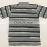 100% Polyester Striped Short Sleeve Polo Shirt thumbnail-6