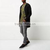 Men's Cotton Zipper-up Longline Hoodies thumbnail-5