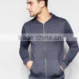 Lightweight Jersey Muscle Zip-Up Hoodie In Navy thumbnail-1