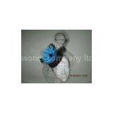 Custom Sinamay Fashion Ladies' Fascinators With Flower, Curled Feathers And Veil Trimming thumbnail-1