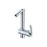 H59 Brass Kitchen Sink Water Faucet One Handle , Ivory Chrome Mixer Tap