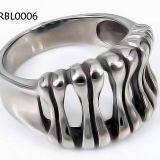 High Polished Solid 316L Stainless Steel Ring Engagement Charm thumbnail-3