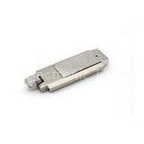 Silver Metallic Swivel USB Flash Drive 1GB , USB Storage Device