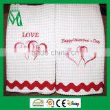 Waffle Kitchen Woven Dish Towel Plain Dyed Embroidered Logo thumbnail-1