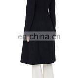 European New Style Embellished at Front Slim Fit Woolen Long Winter Coat With Oversized Buttons thumbnail-4
