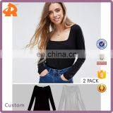 OEM Factory Small Quantity Custom Blank t Shirt Square Veck Long Sleeve t Shirt thumbnail-1