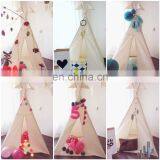Portable Kids Cotton Teepee Tent Canvas Indian Children Play Tent Kids Playhouse, Class White One Window Style thumbnail-3