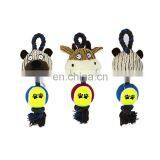 Animals Pet Rope Chew Squeak Toy Interactive Ball Plush Dog Toy thumbnail-2