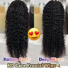 KHH hd Lace Front Human Hair Wigs for Black Women Indian Hair Transparent Lace Wig thumbnail-5
