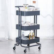 Kitchen Trolley Vegetable Rack Household Carbon Steel Movable Kitchen Trolley thumbnail-2